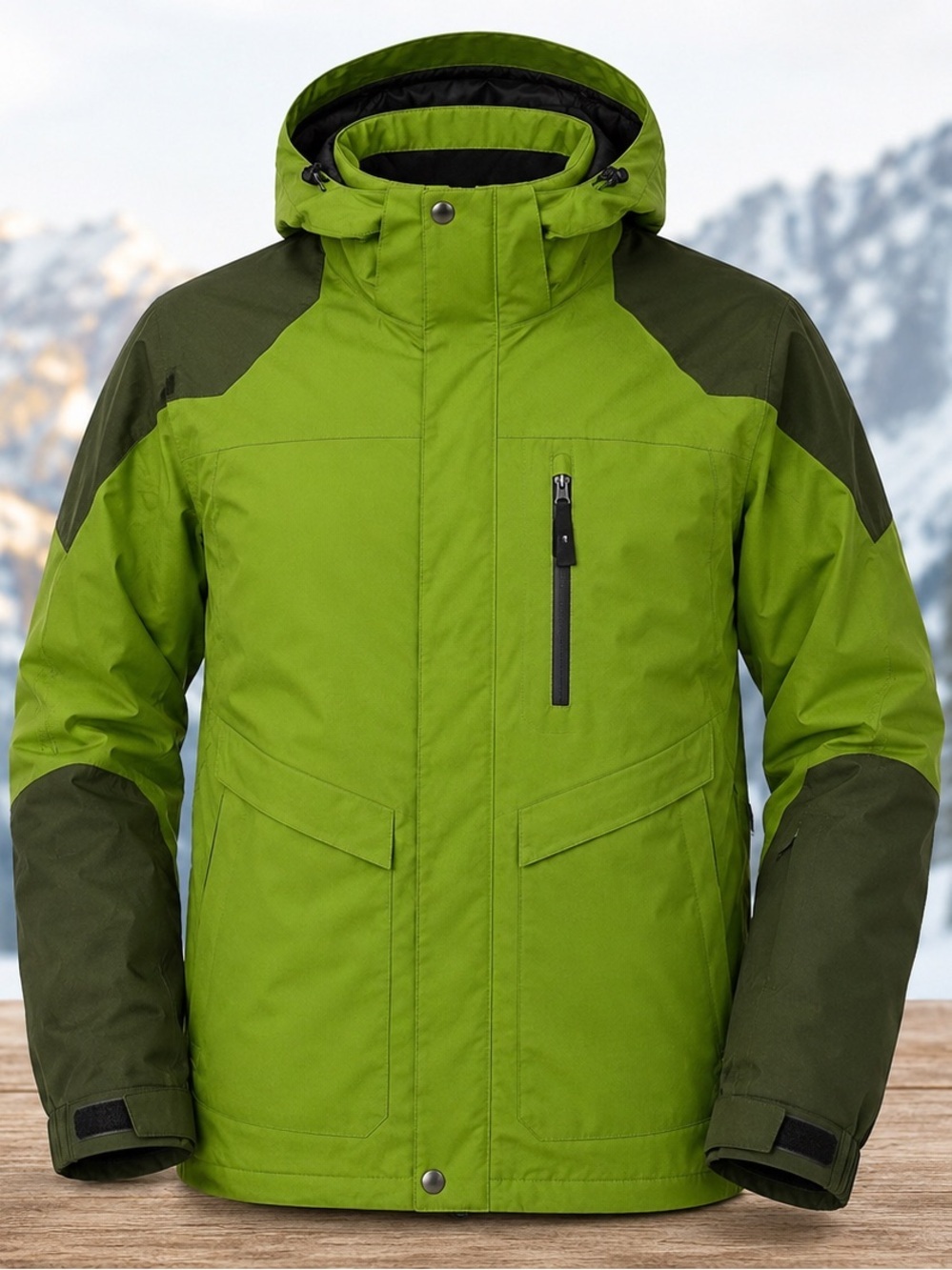 Descente HEAT NAVI® Men’s Medium Insulated Ski Snowboard Jacket Green Waterproof